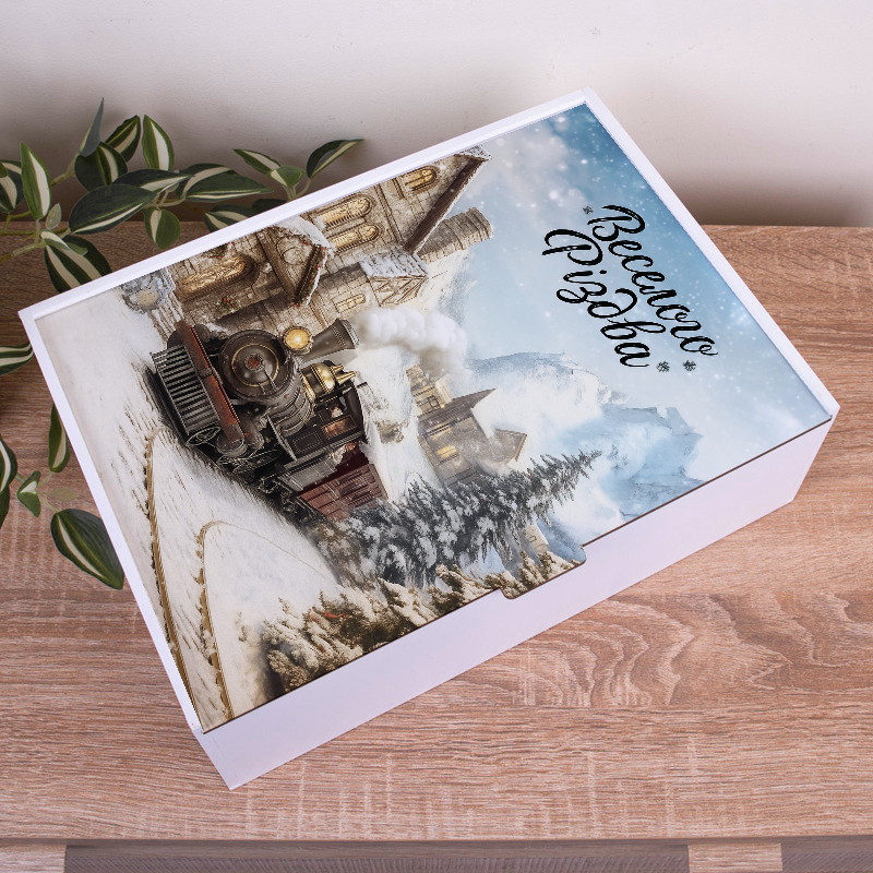 коробка прямоугольная 36 см "веселого Рождества"